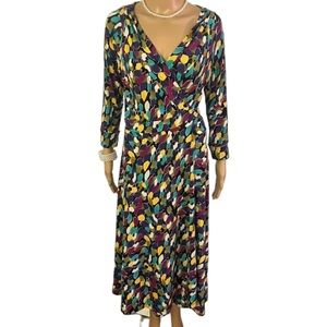 Lily Floral Wrap Dress in long sleeved, Size Small
